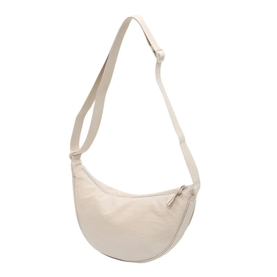 Halbmond-Tasche – Verstellbarer Riemen – Reißverschluss – Umhängetasche – Gürteltasche