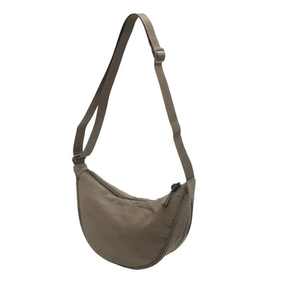 Halbmond-Tasche – Verstellbarer Riemen – Reißverschluss – Umhängetasche – Gürteltasche