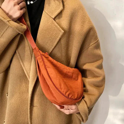 Halbmond-Tasche – Verstellbarer Riemen – Reißverschluss – Umhängetasche – Gürteltasche
