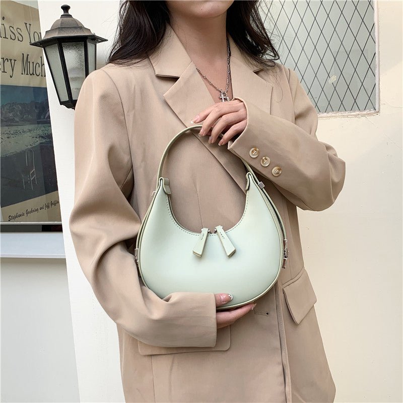 Half Moon Bag | Trendy | Zipper | Umhängetasche | Kleine Tasche