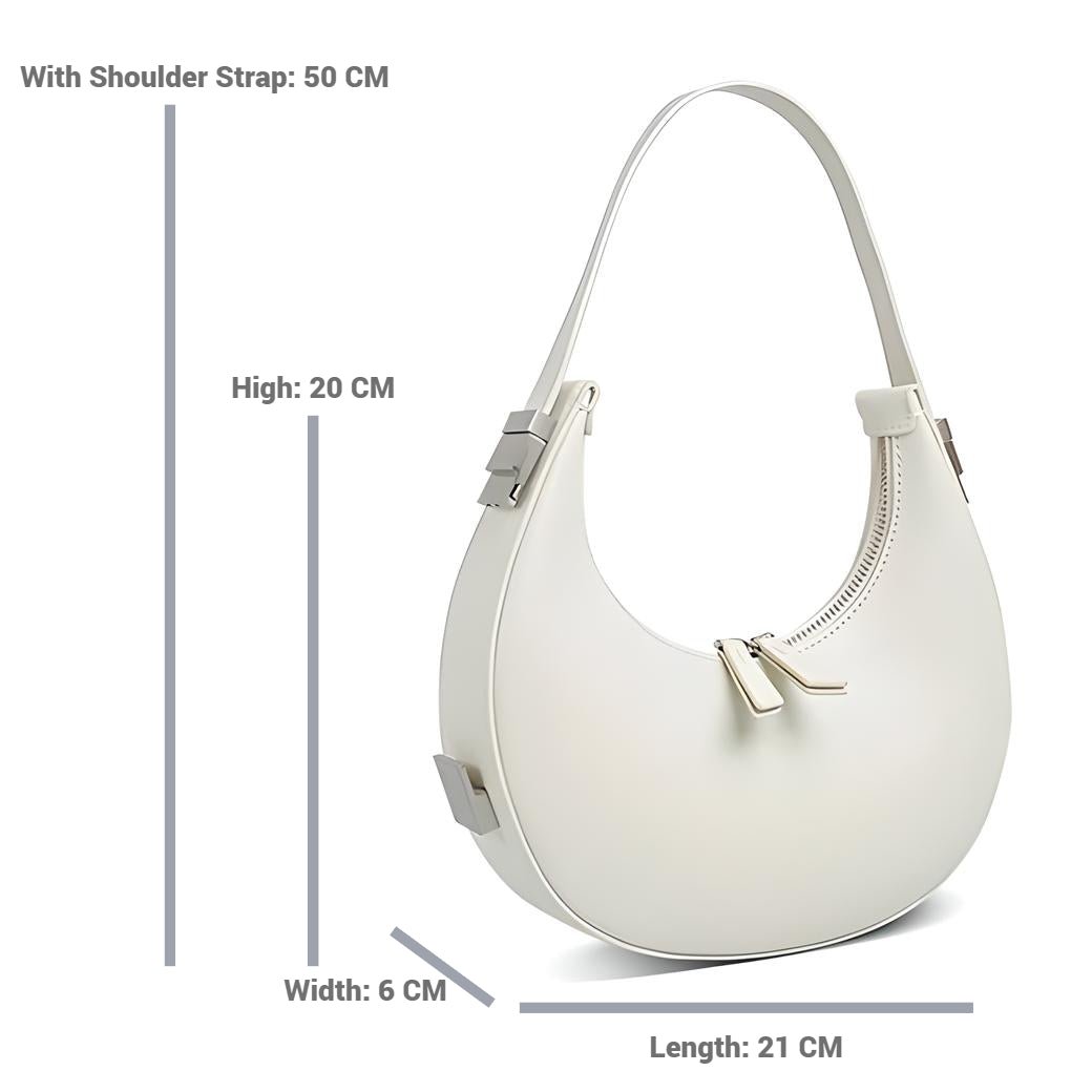 Half Moon Bag | Trendy | Zipper | Umhängetasche | Kleine Tasche