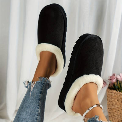 Hausschuhe für den Winter – flauschig – Slip-On – Hausschuhe für drinnen – Hausschuhe