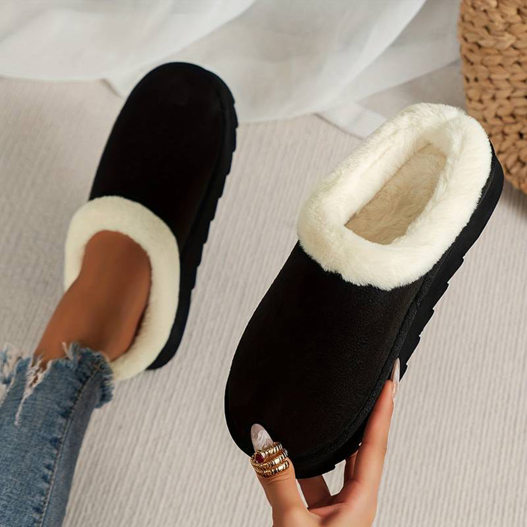 Hausschuhe für den Winter – flauschig – Slip-On – Hausschuhe für drinnen – Hausschuhe