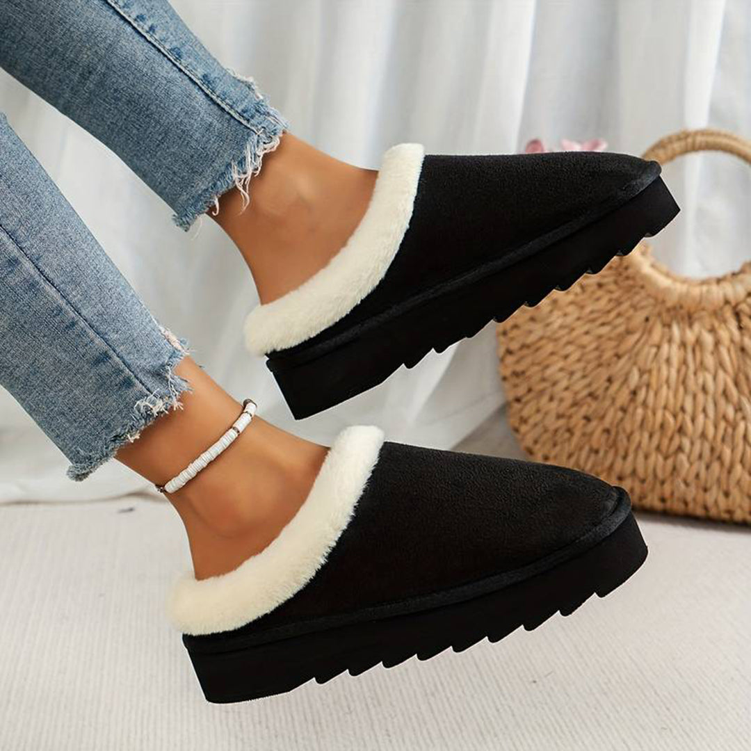 Hausschuhe für den Winter – flauschig – Slip-On – Hausschuhe für drinnen – Hausschuhe