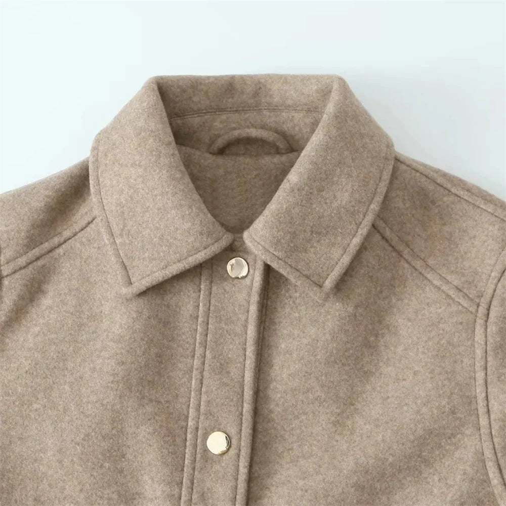 Herbstjacke | Einreiher | Taschen | Kurze Wolljacke | Damenjacken