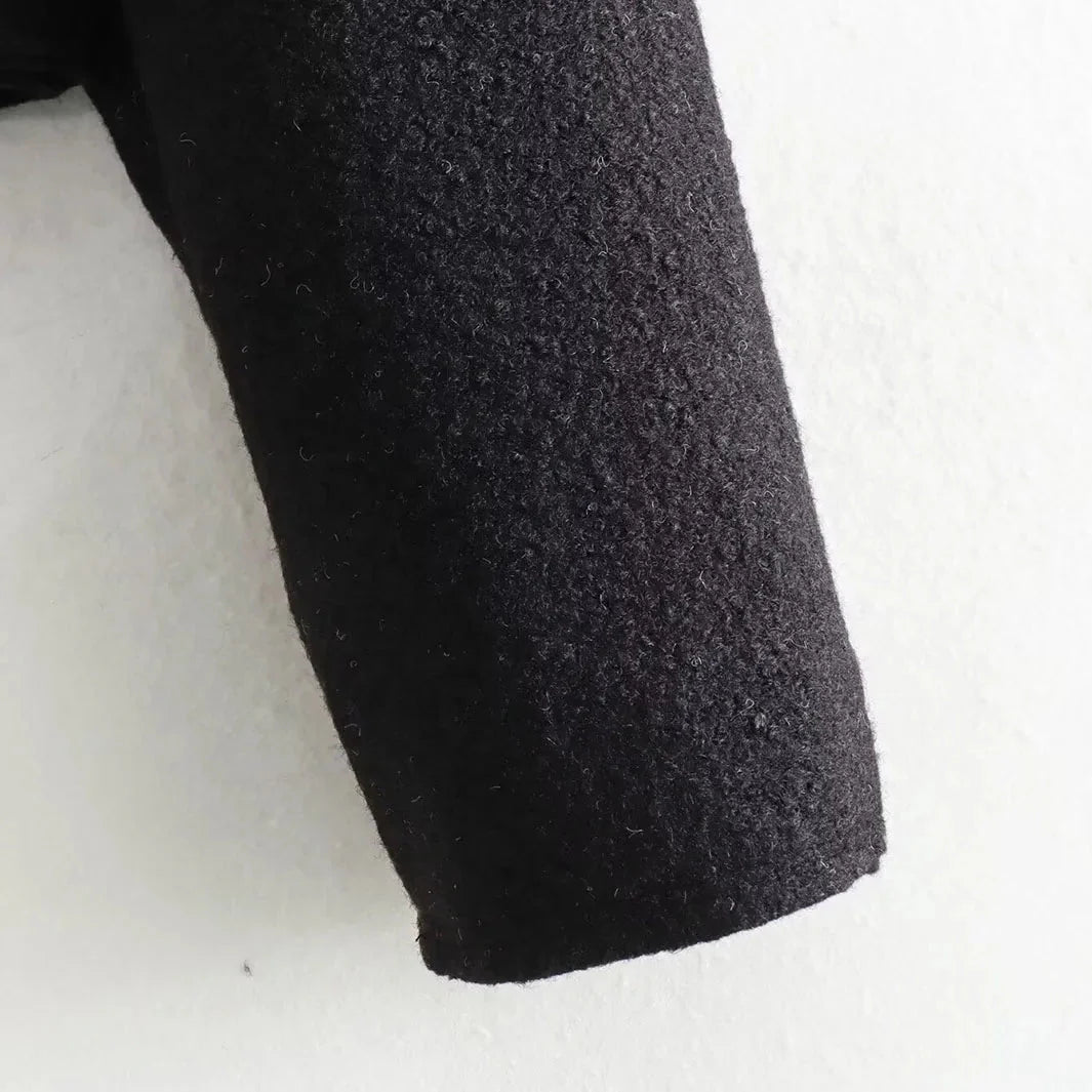 Herbstjacke – Kurz – Taschen – Reißverschlussjacke – Wolljacke für Damen