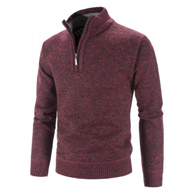 Luca - vielseitiger Strickpullover mit halbem Reißverschluss für Herren