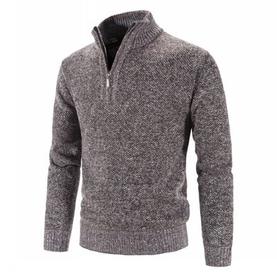 Luca - vielseitiger Strickpullover mit halbem Reißverschluss für Herren