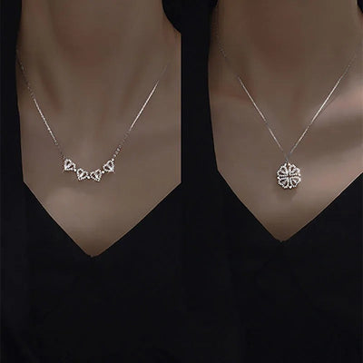 Herz-Halskette | Zirkon | Silber | Goldene Halskette | Halskette für Damen