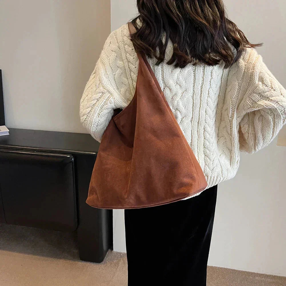 Hobo Bag - Groß - Ein Riemen - Wildleder Tasche - Umhängetasche