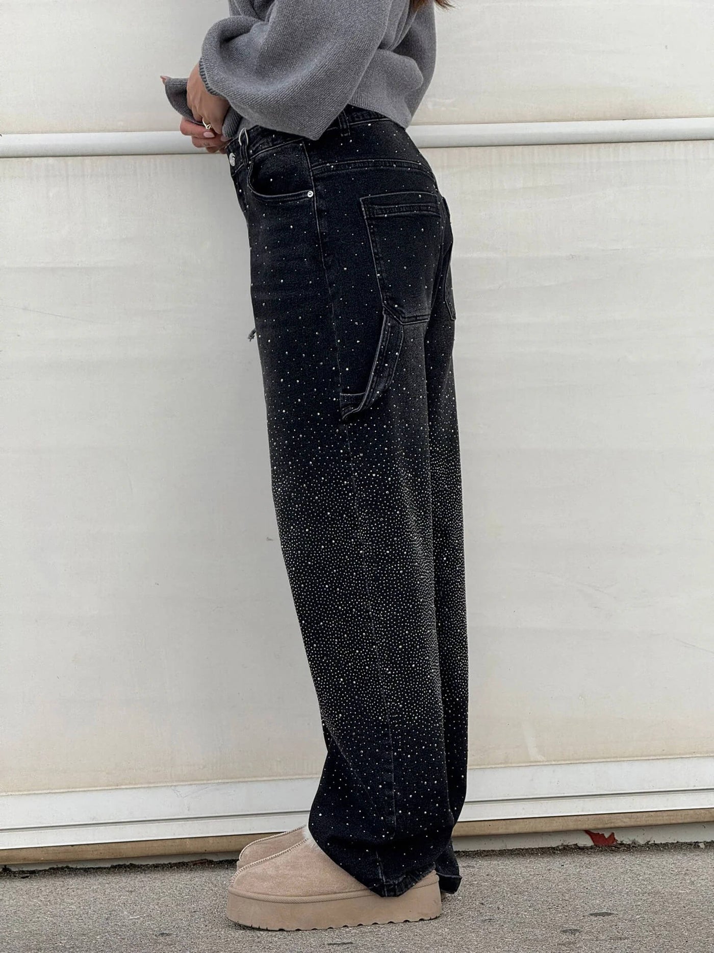 Vida | Statement-Jeans mit funkelnden Diamanten