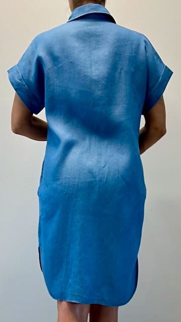 Jeanskleid – Kurzarm – Lockere Passform – Hemdblusenkleid – Kleid mit Knopfleiste