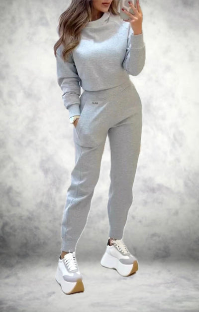 Jogger-Set – Bequem – Kurz geschnitten – Sweatsets – Damenbekleidung
