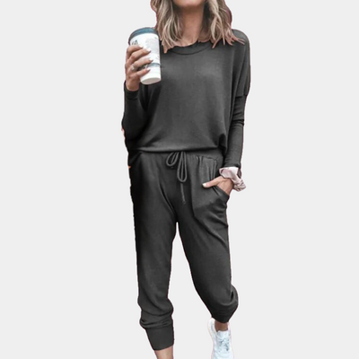 Jogger-Set | Langarm | Lockere Passform | Lounge-Set | Co-Ord-Set für Damen