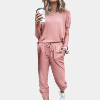 Jogger-Set | Langarm | Lockere Passform | Lounge-Set | Co-Ord-Set für Damen