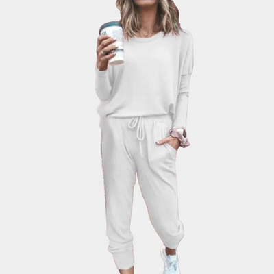 Jogger-Set | Langarm | Lockere Passform | Lounge-Set | Co-Ord-Set für Damen