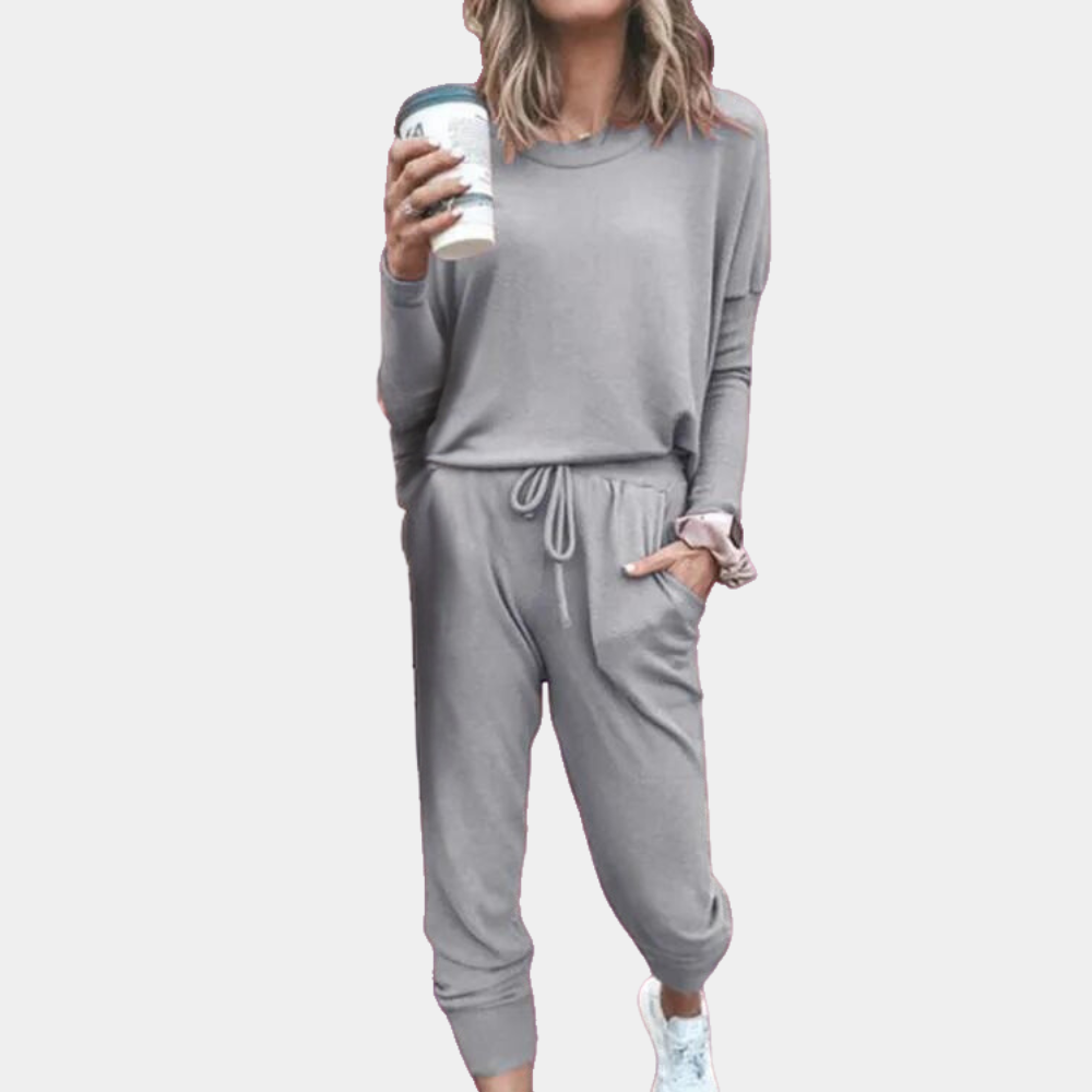 Jogger-Set | Langarm | Lockere Passform | Lounge-Set | Co-Ord-Set für Damen