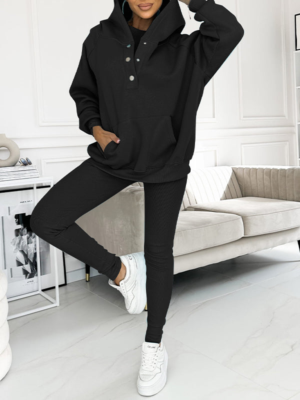 Jogger-Set | Oversize-Hoodie | Leggings | Loungewear-Set | Damenbekleidung