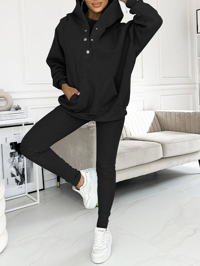 Jogger-Set | Oversize-Hoodie | Leggings | Loungewear-Set | Damenbekleidung