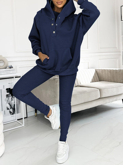 Jogger-Set | Oversize-Hoodie | Leggings | Loungewear-Set | Damenbekleidung