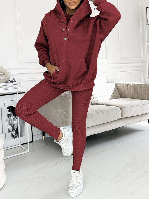 Jogger-Set | Oversize-Hoodie | Leggings | Loungewear-Set | Damenbekleidung