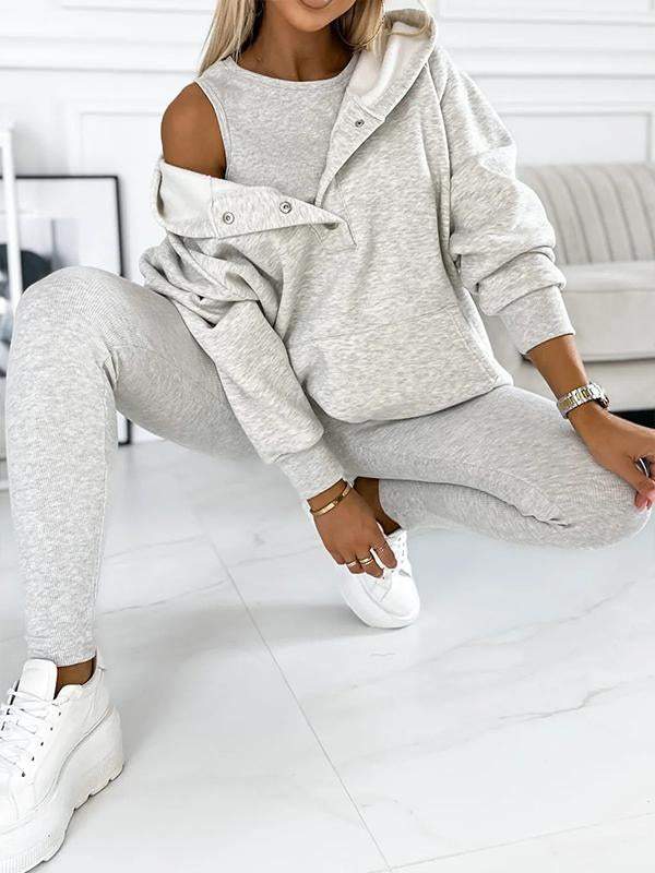 Jogger-Set | Oversize-Hoodie | Leggings | Loungewear-Set | Damenbekleidung