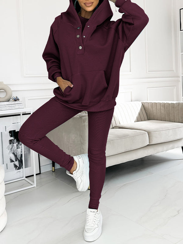 Jogger-Set | Oversize-Hoodie | Leggings | Loungewear-Set | Damenbekleidung