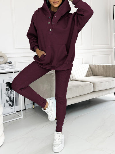 Jogger-Set | Oversize-Hoodie | Leggings | Loungewear-Set | Damenbekleidung