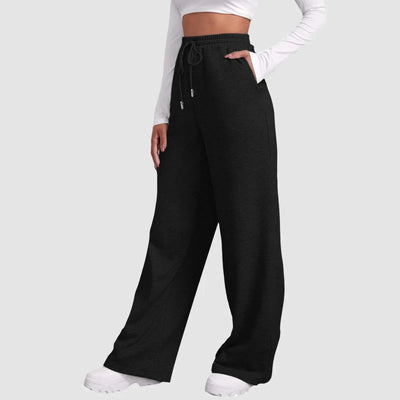 Jogginghose mit weitem Bein | Elastischer Bund | Kordelzug | Jogginghose mit weitem Bein | Damenhosen