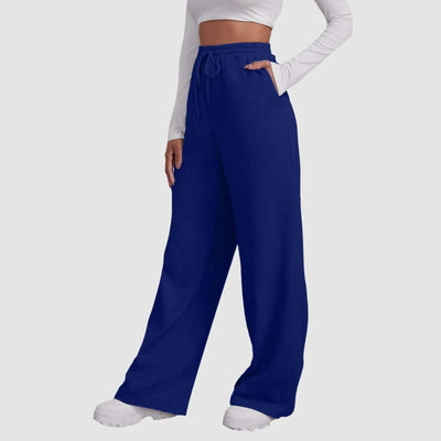 Jogginghose mit weitem Bein | Elastischer Bund | Kordelzug | Jogginghose mit weitem Bein | Damenhosen