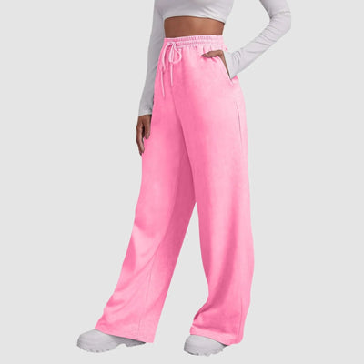 Jogginghose mit weitem Bein | Elastischer Bund | Kordelzug | Jogginghose mit weitem Bein | Damenhosen