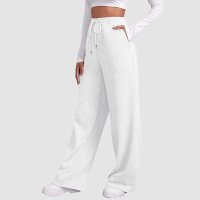 Jogginghose mit weitem Bein | Elastischer Bund | Kordelzug | Jogginghose mit weitem Bein | Damenhosen