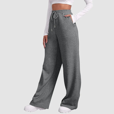 Jogginghose mit weitem Bein | Elastischer Bund | Kordelzug | Jogginghose mit weitem Bein | Damenhosen