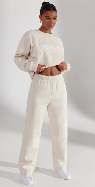 Jogginghose mit weitem Bein | Elastischer Bund | Kordelzug | Jogginghose mit weitem Bein | Damenhosen