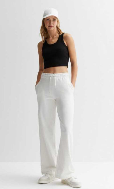 Jogginghose mit weitem Bein | Elastischer Bund | Kordelzug | Jogginghose mit weitem Bein | Damenhosen