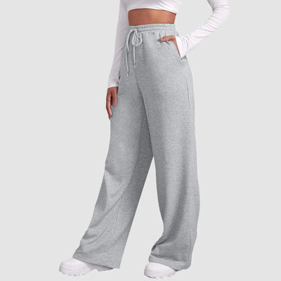 Jogginghose mit weitem Bein | Elastischer Bund | Kordelzug | Jogginghose mit weitem Bein | Damenhosen