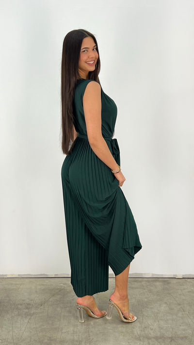 Jumpsuit | Plissiert | Ärmellos | Weites Bein Jumpsuit | Eleganter Jumpsuit