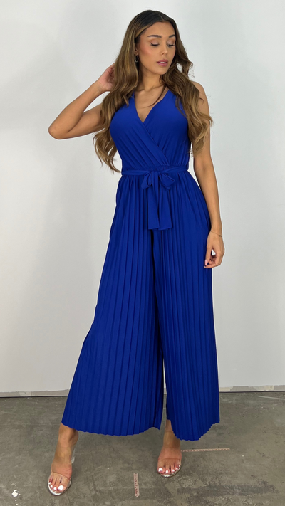 Jumpsuit | Plissiert | Ärmellos | Weites Bein Jumpsuit | Eleganter Jumpsuit