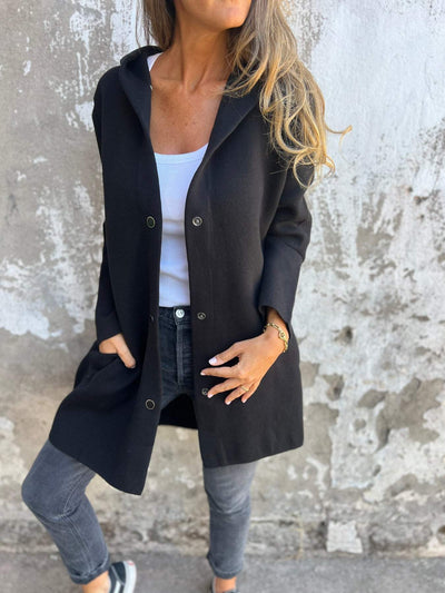Kapuzenjacke | Einreiher | Mittellang | Herbstjacke | Freizeitjacken für Damen