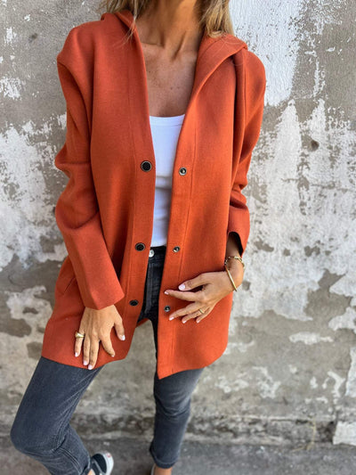 Kapuzenjacke | Einreiher | Mittellang | Herbstjacke | Freizeitjacken für Damen
