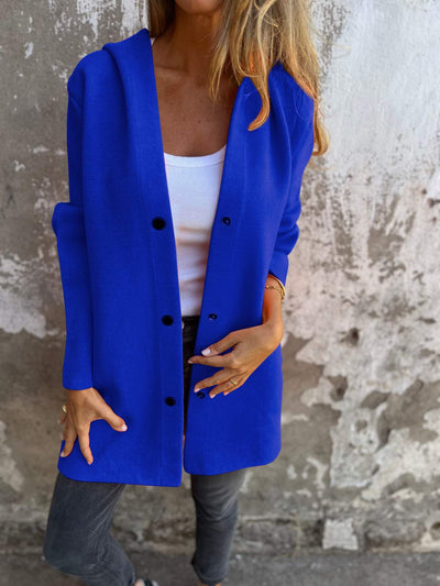 Kapuzenjacke | Einreiher | Mittellang | Herbstjacke | Freizeitjacken für Damen