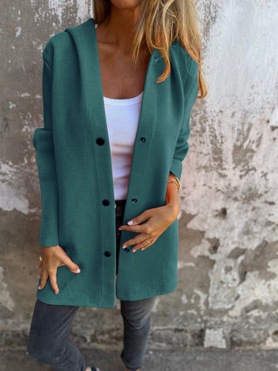 Kapuzenjacke | Einreiher | Mittellang | Herbstjacke | Freizeitjacken für Damen
