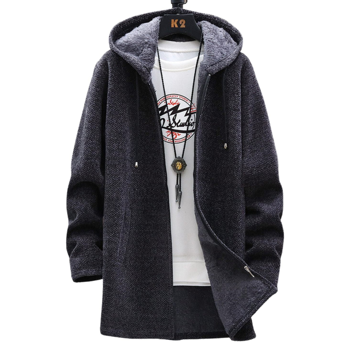Kapuzenmantel | Reißverschluss | Fleecefutter | Winterjacke | Damenjacken