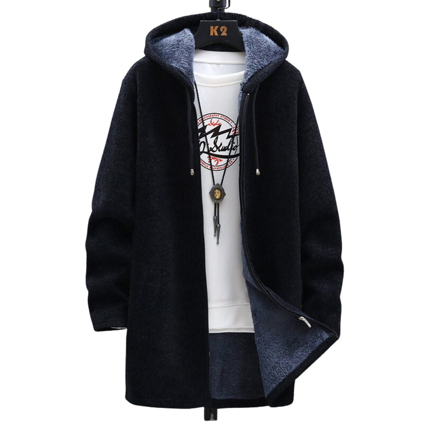Kapuzenmantel | Reißverschluss | Fleecefutter | Winterjacke | Damenjacken
