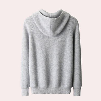 Kapuzenpullover mit Reißverschluss – lässig – gestrickt – Reißverschluss-Pullover – Herrenbekleidung