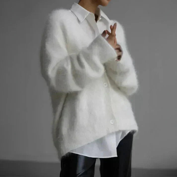 Kaschmir-Strickjacke | Lockere Passform | Mit Knöpfen zu schließen | Strickjacke | Damenbekleidung
