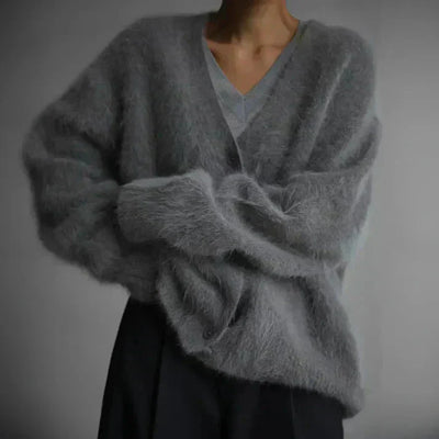 Kaschmir-Strickjacke | Lockere Passform | Mit Knöpfen zu schließen | Strickjacke | Damenbekleidung