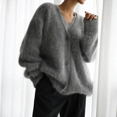 Kaschmir-Strickjacke | Lockere Passform | Mit Knöpfen zu schließen | Strickjacke | Damenbekleidung
