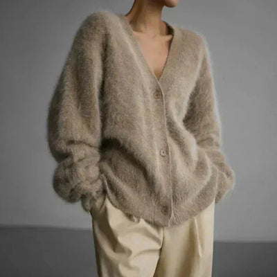 Kaschmir-Strickjacke | Lockere Passform | Mit Knöpfen zu schließen | Strickjacke | Damenbekleidung