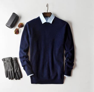 Kaschmirpullover – warmer Herrenpullover in normaler Passform aus Strick
